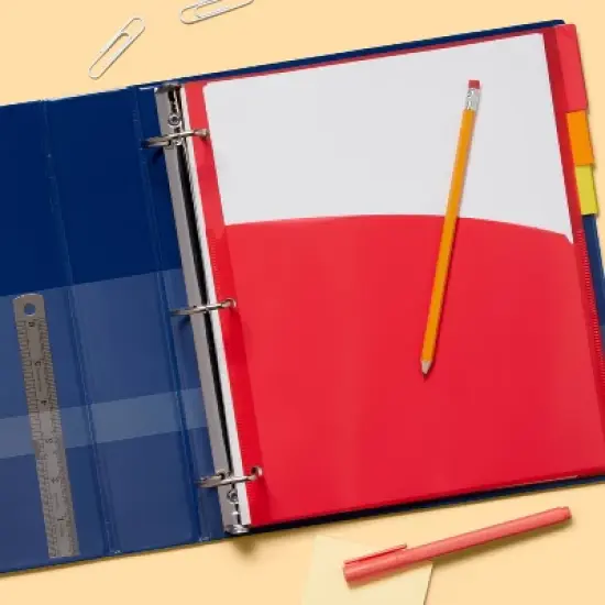 1.5" 3 Ring Binder Clear View - up&up&trade; image {1}