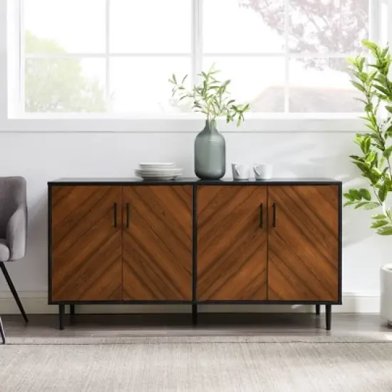 Angelo Modern Bookmatch 4 Door Sideboard - Saracina Home image {1}