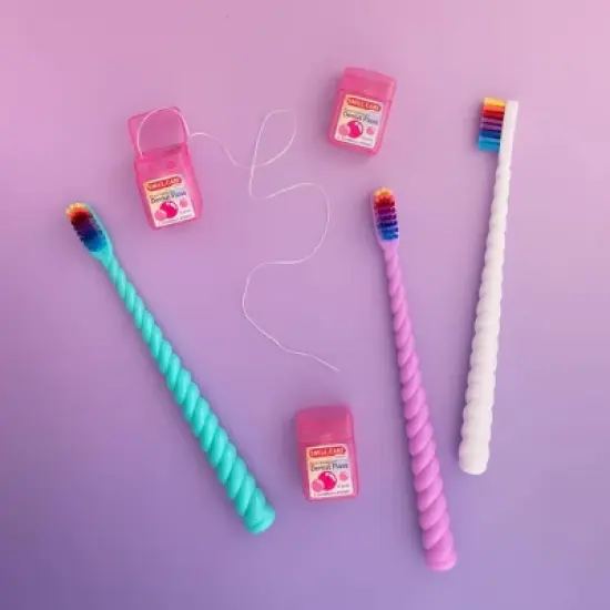 SmileMakers Toothbrush Soft and Floss Kit - White Unicorn image {3}