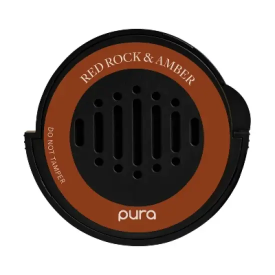 Pura Red Rock and Amber Car Fragrance Refill: Geranium & Sandalwood Scent, 0.176 Net Wt image {4}