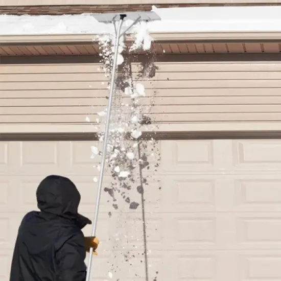 SUGIFT 20ft Snow Rake for House Roof with Aluminum Blade Lightweight Roof Rakes for Snow Removal image {3}