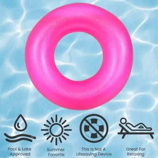 Pool Central Inflatable Inner Tube Pool Float - 35" - Pink image {4}