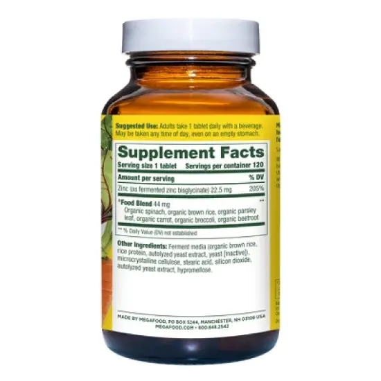MegaFood Zinc Vegan Tablets image {1}