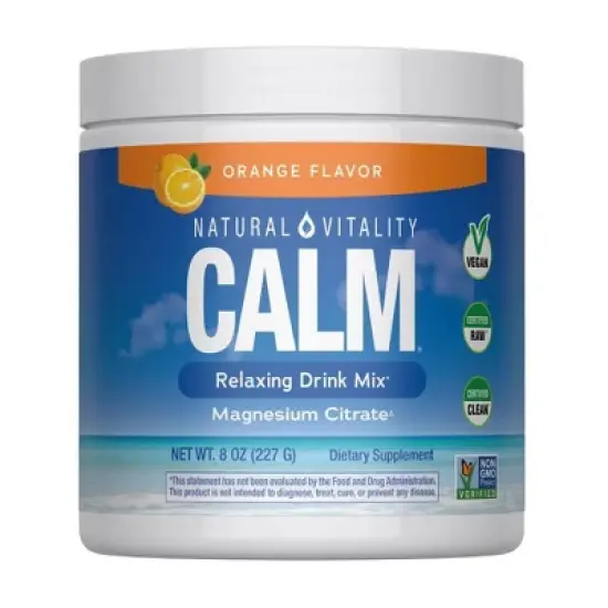 Natural Vitality CALM Anti-Stress Vegan Magnesium Supplement Powder - Orange - 8oz image {6}