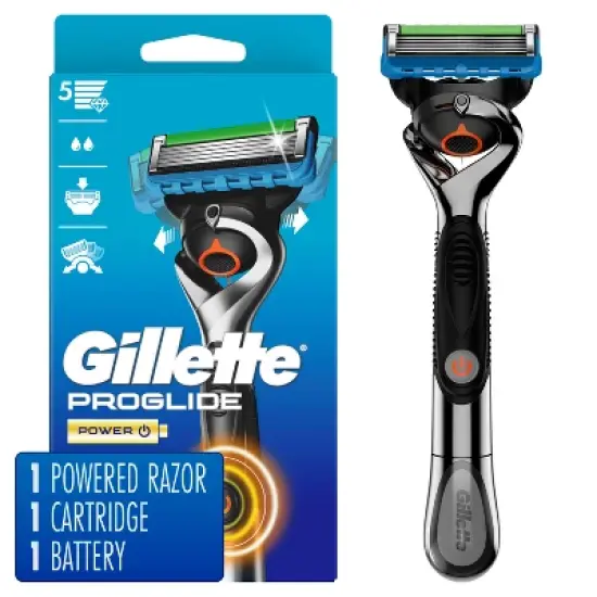 Gillette ProGlide Power Razor for Men - 1 Gillette Power Razor Handle + 1 Blade Refill image {8}