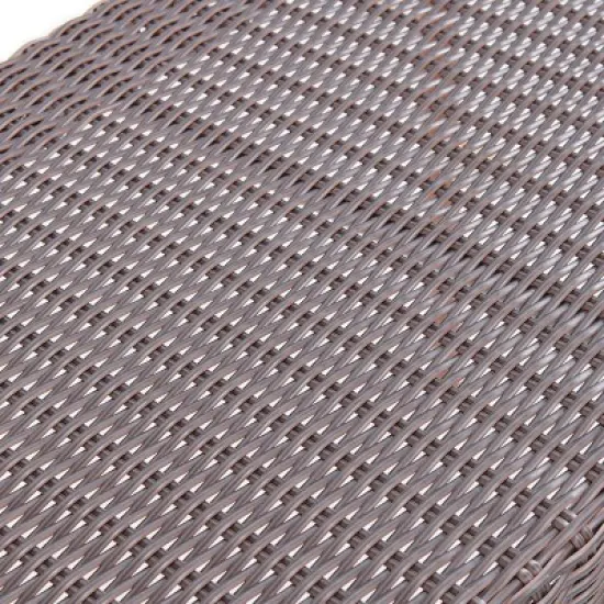 4pc All-Weather Wicker Athens Outdoor Conversation Set with 35" Coffee Table - Brown - Alaterre Furniture image {10}