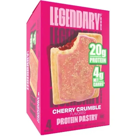 Legendary Foods Gluten Free and Keto Friendly Protein Pastry - Cherry Crumble - 8oz/4ct image {5}