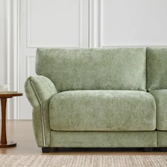 Whisen 110" Modular Sectional Sofa, 4 Seat L-Shape with Extra-Wide Seat Cushion, USB and Type-C Charger image {10}