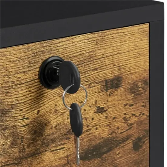 Yaheetech Mobile Letter Size Rolling File Cabinet With Drawers and Storage Shelves for Home Office image {7}