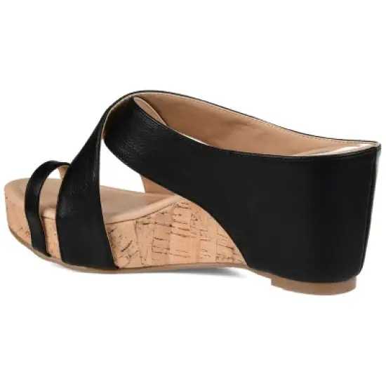 Journee Collection Womens Rayna Tru Comfort Foam Wedge Heel Slip On Sandals image {6}