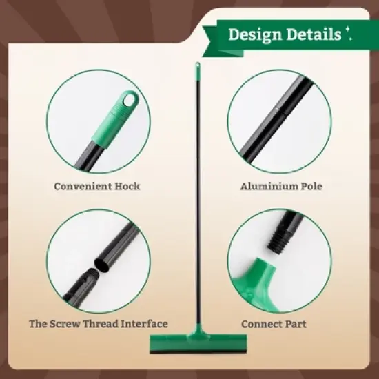 JANSNO All-Surface Silicone Broom, Squeegee Pet Hair Remover for Indoor image {5}