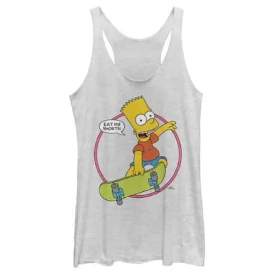 Women's The Simpsons Eat My Shorts Racerback Tank Top image {3}