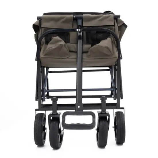 RISOKEYS Foldable Beach Wagon Cart-Lightweight & Collapsible Design with All-Terrain Wheels Load Bearing 225lbs for Camping,Outdoor image {12}