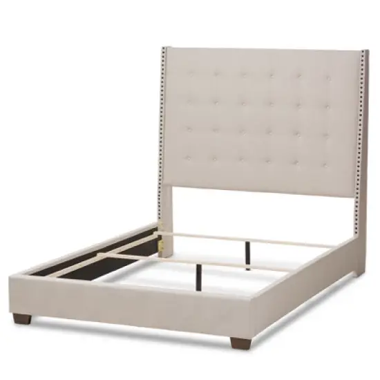 Georgette Modern and Contemporary Fabric Upholstered Bed - Baxton Studio image {2}