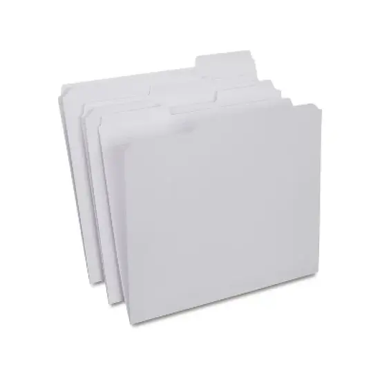 HITOUCH BUSINESS SERVICES Reinforced File Folder 3-Tab Letter Size White 100/Box TR508986/508986 image {4}