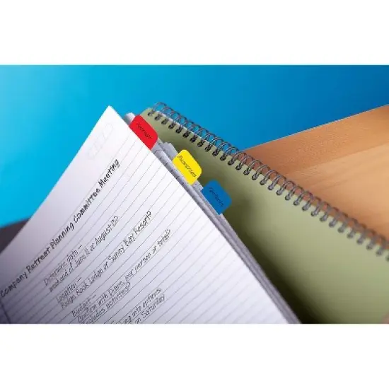 Post-it Tabs, 1" Solid, Red, Yellow, Blue, 66 Tabs & Dispenser Per Pack, 3 Packs image {4}