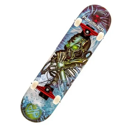 Punisher Skateboards Alien Rage Complete Skateboard with Concave Deck, Blue image {4}