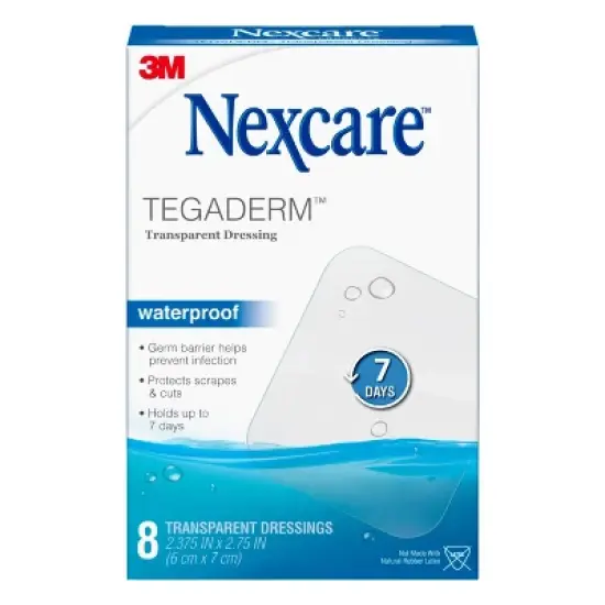 Nexcare Tegaderm Waterproof Transparent Dressing Bandage - 2-3/8 in x 2 3/4 in - 8ct. image {9}