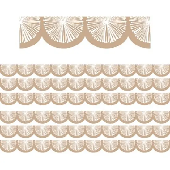 Teacher Created Resources&reg; Natural Poms Scalloped Die-Cut Border Trim, 35 Feet Per Pack, 6 Packs image {4}