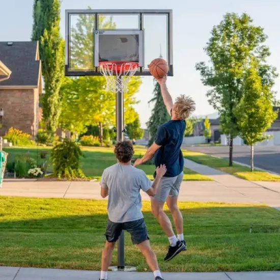 Lifetime Adjustable In Ground 54'' Basketball Hoop - White/Black image {7}