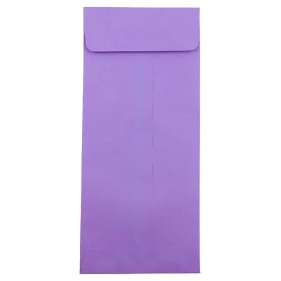 JAM Paper Brite Hue #12 Policy Envelopes, 4 3/4 x 11, 50 per pack, Violet Purple: Mailing Envelopes, Wet and Seal, Recycled Content image {3}