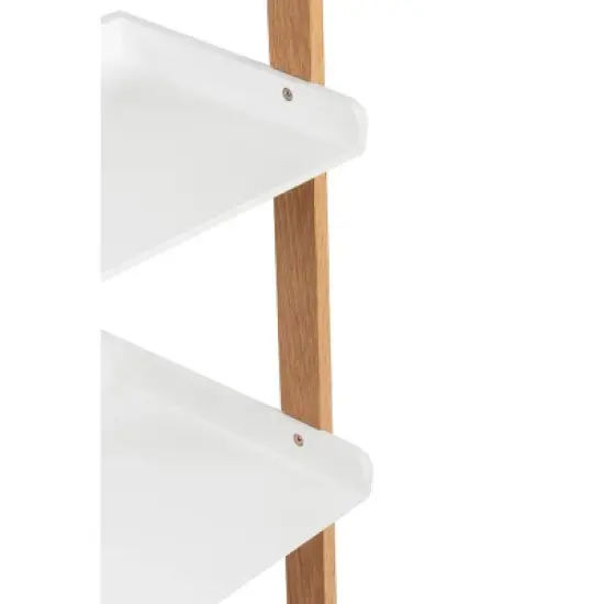 76" Remus Ladder Bookshelf Modern Oak and White - Universal Expert image {4}