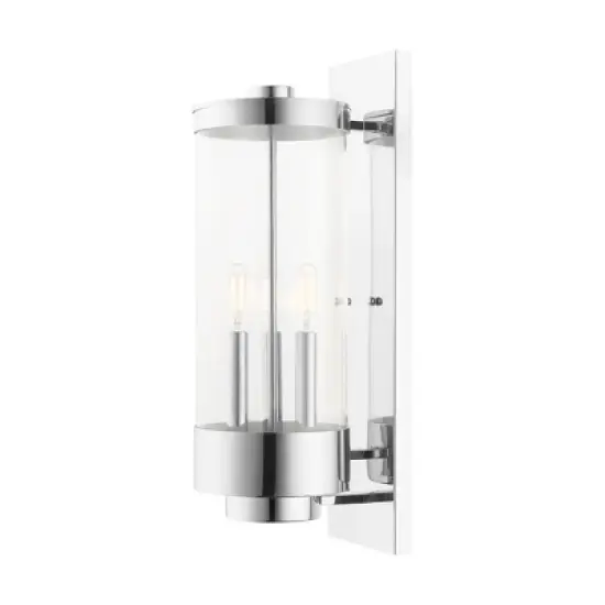 Livex Lighting Hillcrest 3 - Light Wall Light in  Polished Chrome image {7}