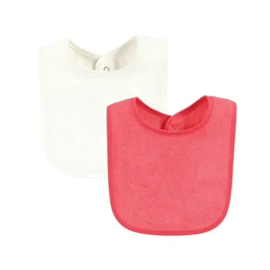 Hudson Baby Infant Girls Rayon from Bamboo Bib with Waterproof Lining 10pk, Pink Sage, One Size image {4}