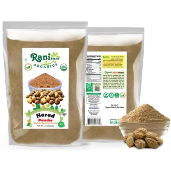 Organic Harad Powder (Chebulic Myrobalan Powder) - 7oz (200g) - Rani Brand Authentic Indian Products image {3}