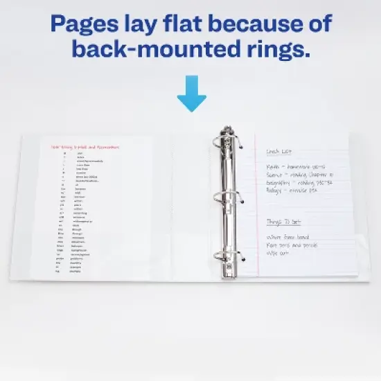 Avery Durable View 3 Ring Binders, 2 Inch Slant Rings, 2 White Binders (46041) image {6}