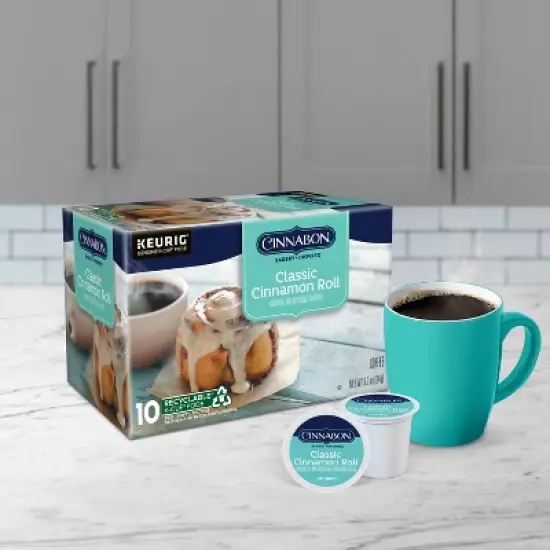 Cinnabon Classic Cinnamon Roll Flavored Keurig K-Cup Coffee Pods image {8}