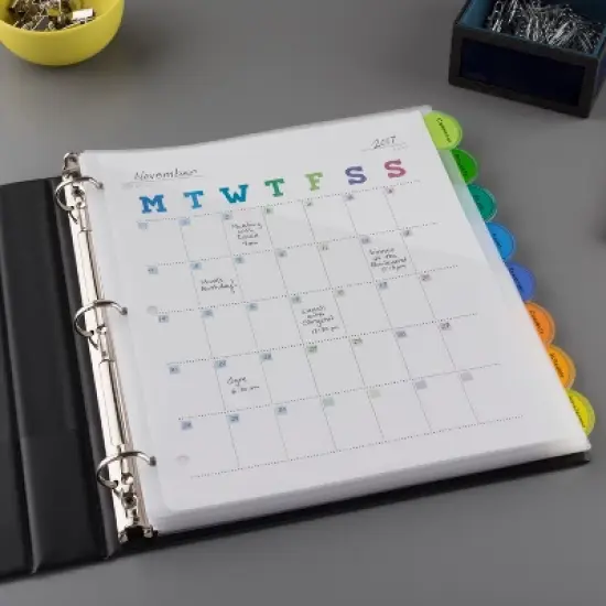 Avery Plastic 8-Tab Dividers with Pockets, Style Edge (11293) image {6}