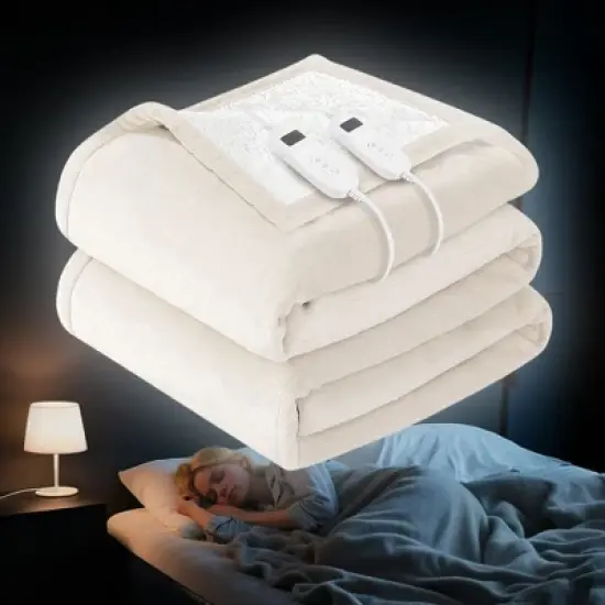 Swtroom Heated Blanket Electric Blanket Heating Blanket Throw with Controller Over Heat Protection image {7}