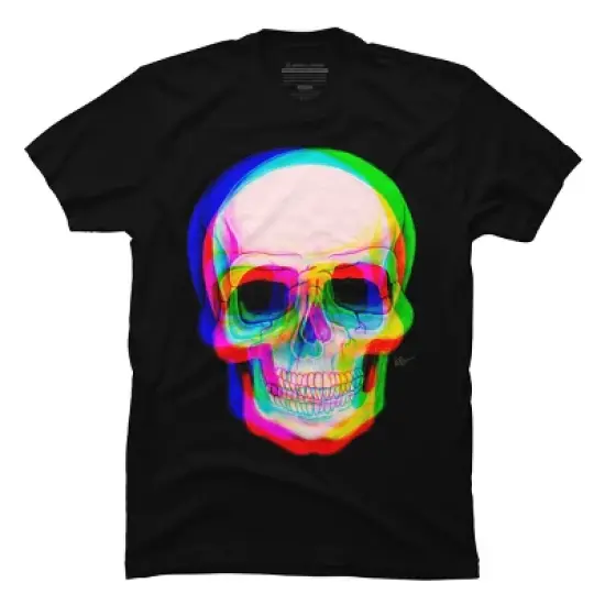 Men's Design By Humans 3D Skull By AdrianFilmore T-Shirt image {4}