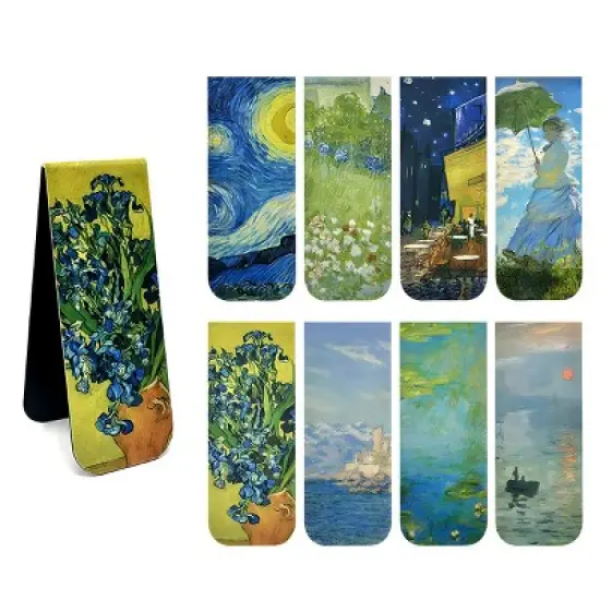 Wrapables Magnetic Bookmarks, Page Marker, Page Clips Reading Supplies (Set of 8), Artist image {6}