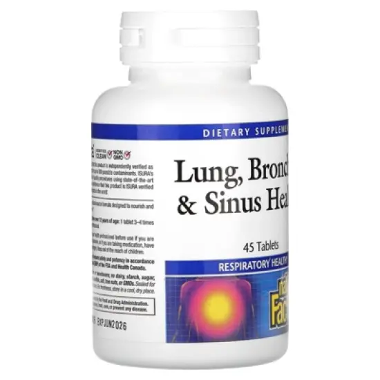 Natural Factors Lung, Bronchial & Sinus Health, 45 Tablets image {3}