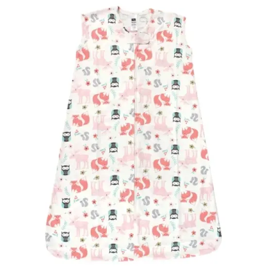 Hudson Baby Infant Girl Cotton Sleeveless Wearable Sleeping Bag, Sack, Blanket, Girl Forest image {4}