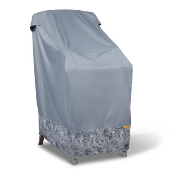 Vera Bradley Water-Resistant Stackable Patio Chair 1pc Furniture Cover Gray image {4}