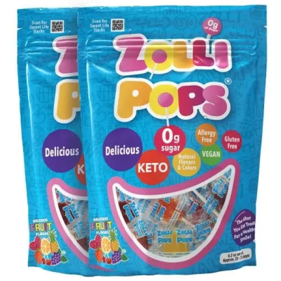 Zolli Pops Sugar Free Lollipops Candy Double - 5.2oz image {4}
