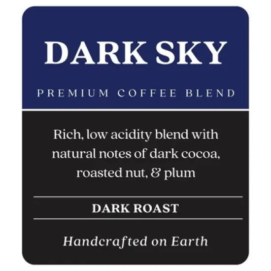 Copper Moon Dark Sky Blend Dark Roast Whole Bean Coffee - 2lbs image {1}