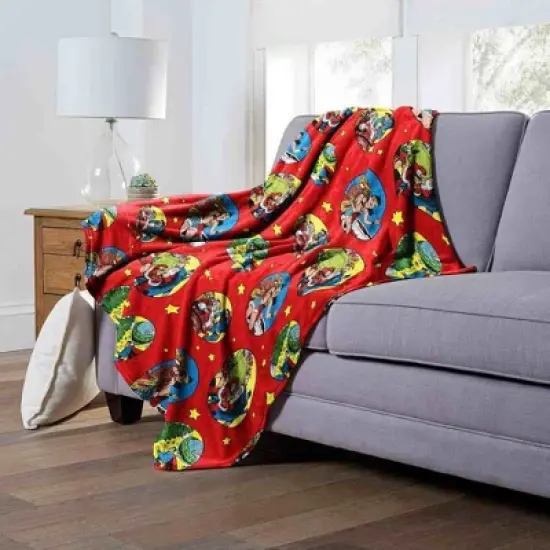 Warner Bros. Justice League Heroic Holiday Helpers Silk Touch Throw Blanket 50x60 Inches image {1}