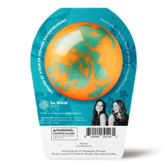 Da Bomb Bath Fizzers Princess Moana Bath Bomb - 6.5oz image {1}