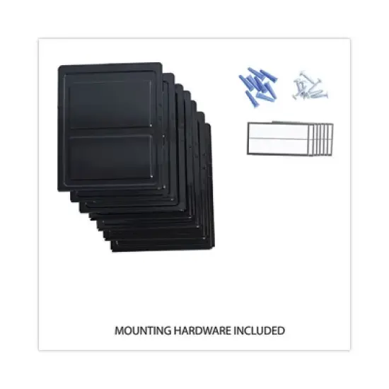 Universal Grande Central Filing System, 7 Sections, Legal/Letter Size, Wall Mount, 16" x 4.75" x 38.25", Black, 7/Pack image {6}