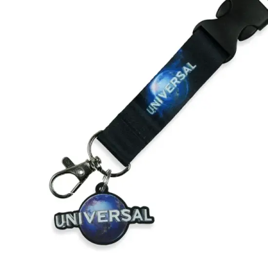 Universal Film Production Company Lanyard Breakaway ID Badge Holder Keychain Black image {2}