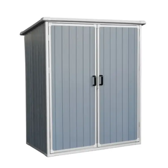 NicBex 5x3 Ft Outdoor Storage Shed Waterproof Resin Cabinet with Lockable Doors for Backyard Garden,Patio image {6}