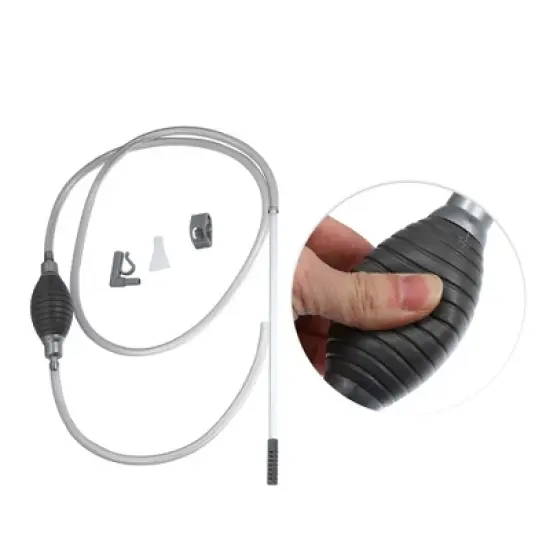 Unique Bargains Fish Tank Aquarium Python Sand Gravel Cleaner with Flat Sucker Gray 74.8" Long 1 Pcs image {2}