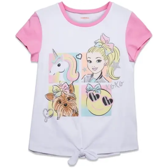 JoJo Siwa Girls Graphic T-Shirt and Bike Shorts Outfit Set Toddler to Big Kid image {1}