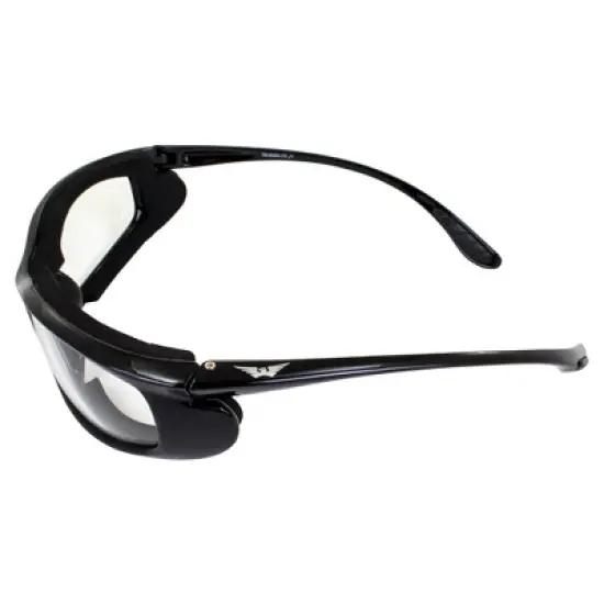 Global Vision Eyewear Shadow 24 Motorcycle Glasses with Clear to Smoke Sunlight Reactive Lenses image {2}