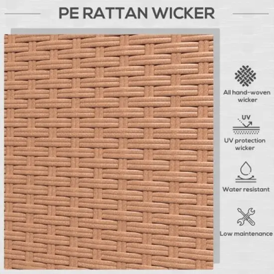 Resenkos 3-Seat Sofa, Outdoor Sectional Furniture, PE Rattan, Brown image {7}