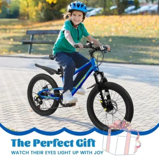 Gulches Kids Bike for 5-10 Years (4'-4'7" Rider), 20"&times;2.125" Tires, 7-Speed Drivetrain, Sturdy Steel Frame, 85% Pre-Assembled image {4}